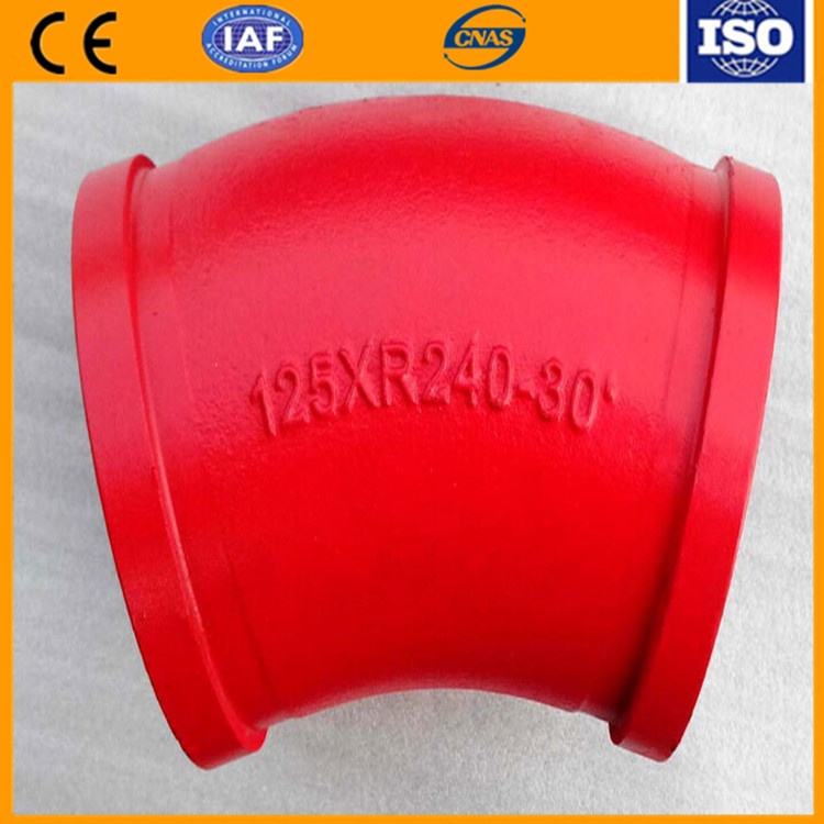 Cast manganese elbow DN125 R240 30 °