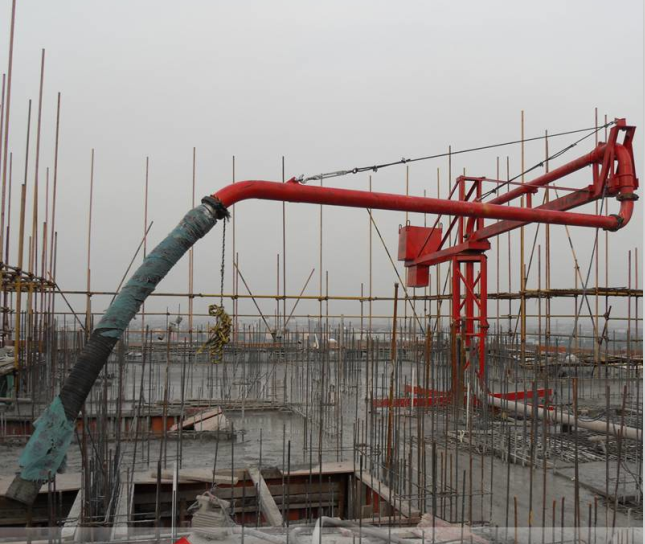 application of Concrete placing boom