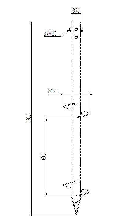 Solar Power System ground screw piles